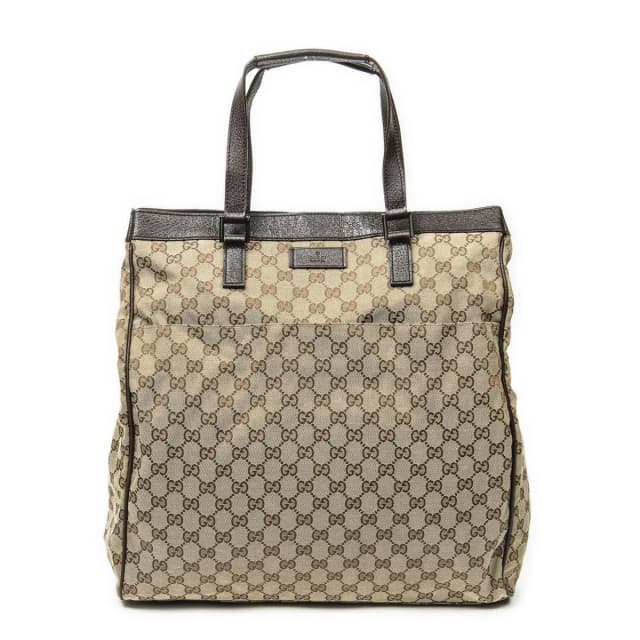 Gucci Pocket Shopping Tote Bag Beige Brown GG Canvas in Brown Canvas from The Reluxe, photo 1 of 1