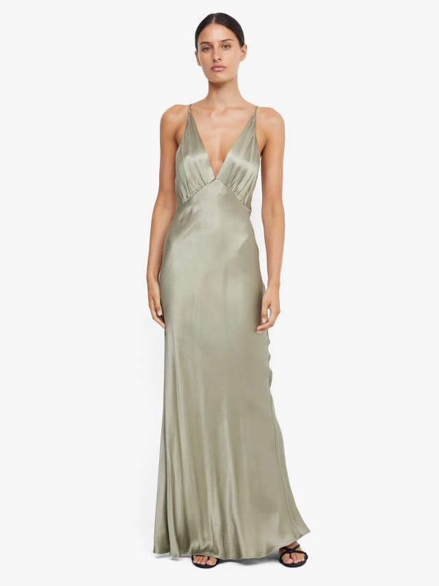 Bec&Bridge MOON DANCE V MAXI DRESS - SAGE in Green, image 1 of 1 from BEC + BRIDGE