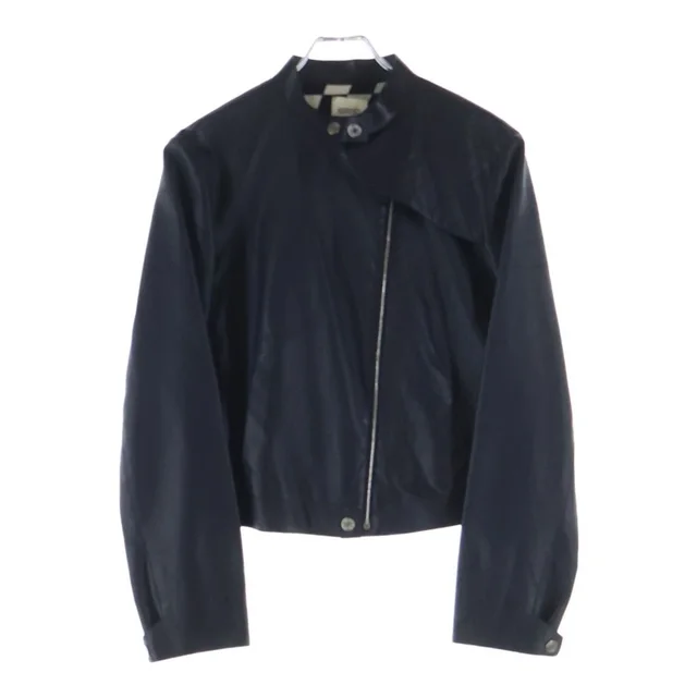 Hermès Sellier Button Optical Lambskin Single Rider's Jacket Navy in Navy Lambskin from The Reluxe, photo 1 of 1