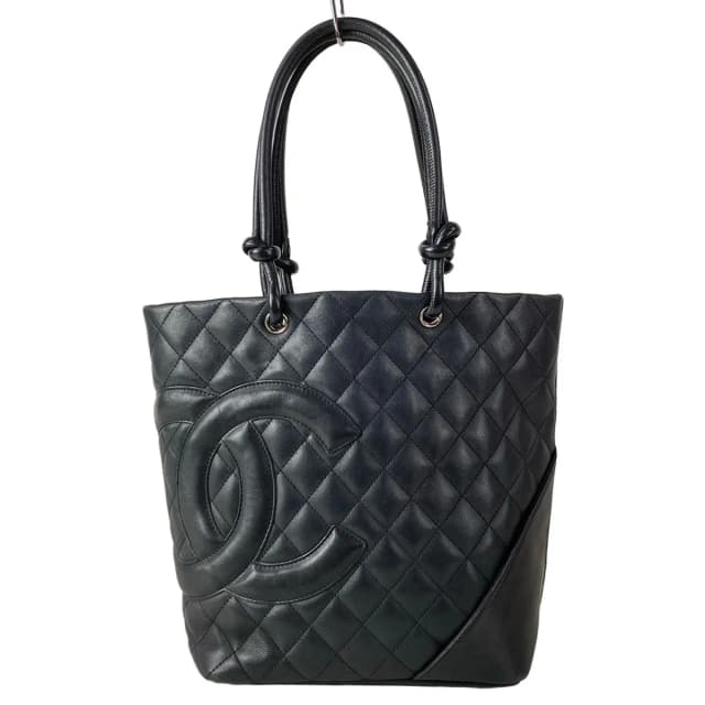 Chanel Tote Bag Cambon Line Medium Black Leather in Black Leather from The Reluxe, photo 1 of 1