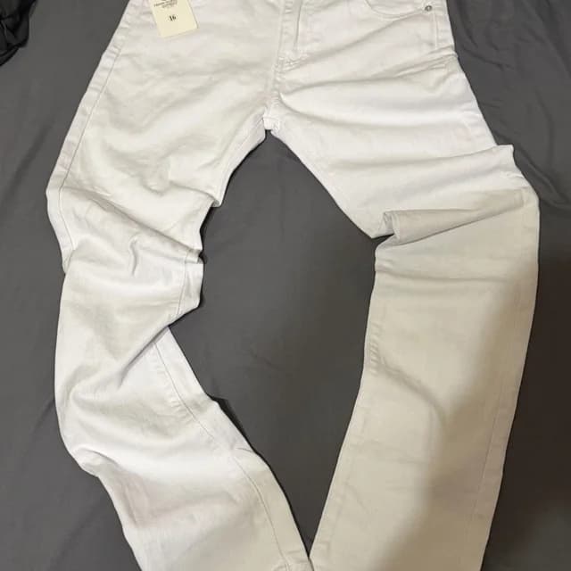 FRED Women's Jeans - Grey/White - 16 in gray|white Denim from Depop, photo 1 of 1