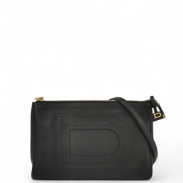 Delvaux Pin D Pouch Medium in black Calfskin from The RealReal, photo 1 of 1