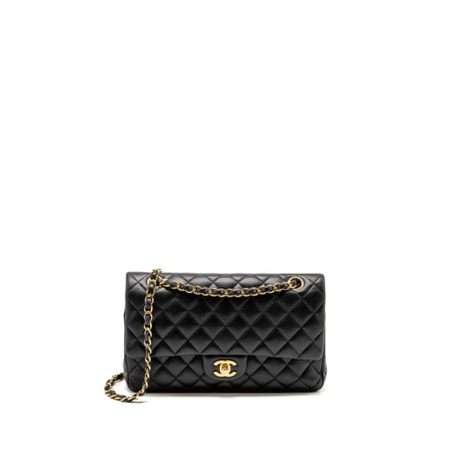 Chanel Medium Classic Double Flap Bag Lambskin Black GHW in Black Lambskin from EMIER, photo 1 of 1