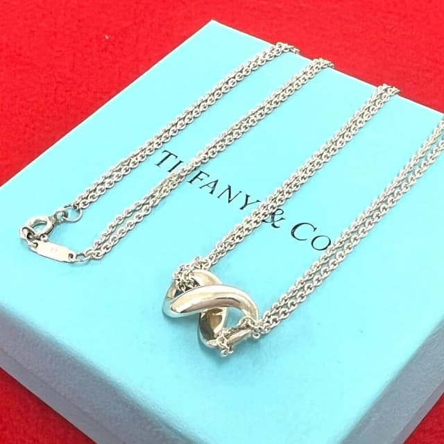 Tiffany & Co. Vintage Infinity Necklace 925 Sterling Silver Pendant Choker in Silver from The Reluxe, photo 1 of 1