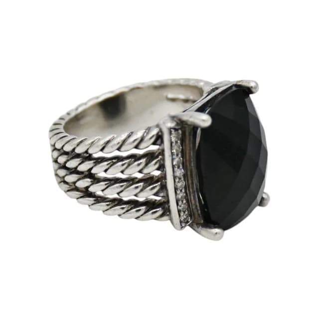 David Yurman Wheaton Black Onyx & Diamond Ring in Black from Clotheshorse Anonymous, photo 1 of 1