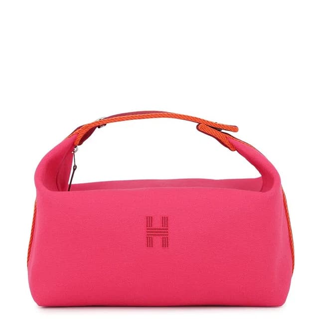 Hermès Pouch Bride-a-Brac GM Hibiscus Silver Canvas Case in Silver Canvas from The Reluxe, photo 1 of 1