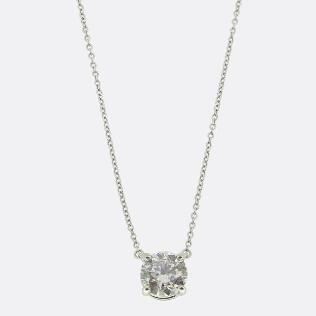 Tiffany & Co. 1.65 Carat Diamond Solitaire Necklace from The Vintage Jeweller, photo 1 of 1