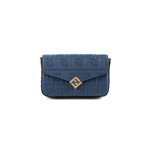 Fendi FF Chain Crossbody in Blue Calfskin from The Purse Affair, photo 1 of 1