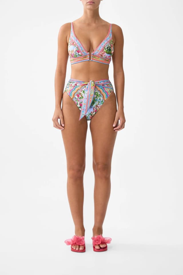Camilla eBoutique HIGH TRI BIKINI TOP WITH U RING FRONT TRIM TURKISH DELIGHT, image 1 of 1 from CAMILLA
