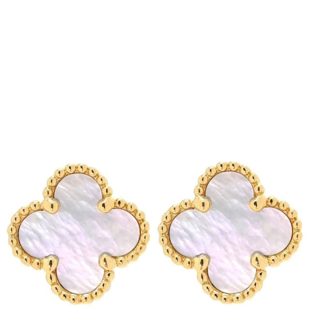 Van Cleef & Arpels Earrings Sweet Alhambra Pearl White Gold 750 18K in White from The Reluxe, photo 1 of 1