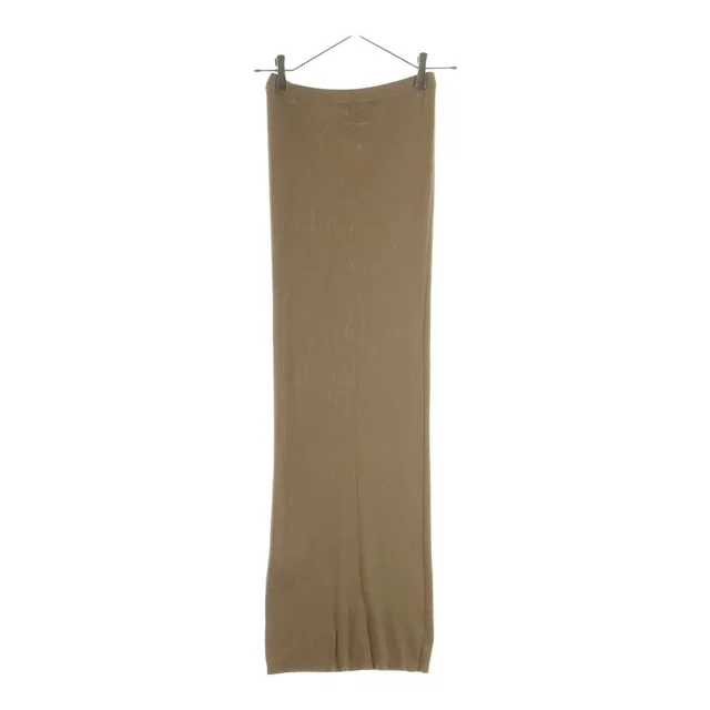 Prada Triangle Logo Silk Knit Long Skirt 40 Brown in Brown Silk from The Reluxe, photo 1 of 1