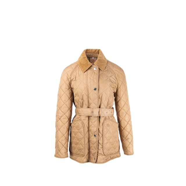 Burberry Size M Quilted Belted Waist Jacket Polyamide Beige in Beige from EMIER, photo 1 of 1