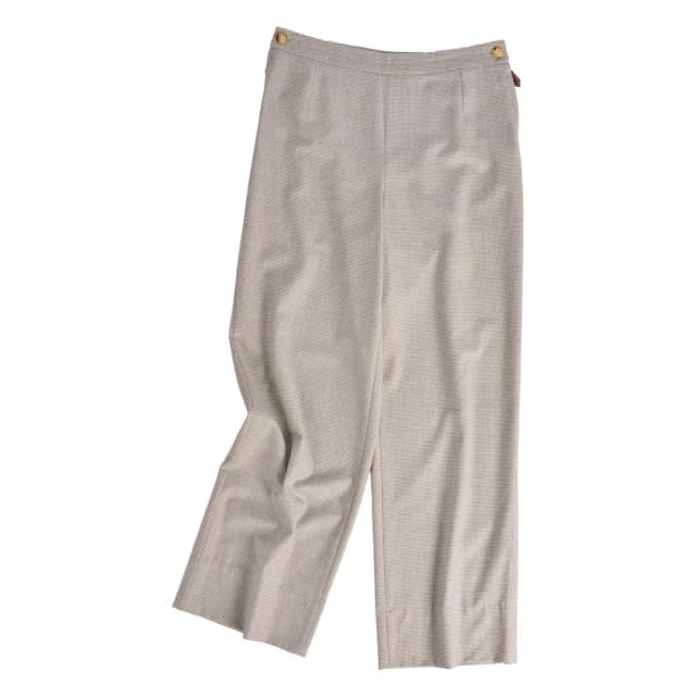 Hermès Martin Margiela Era Pants Trousers Houndstooth Wool Gray 38 in Grey Wool from The Reluxe, photo 1 of 1