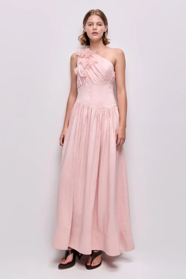 AJE Demi Maxi Dress in TEA BLOSSOM, image 1 of 1 from Aje