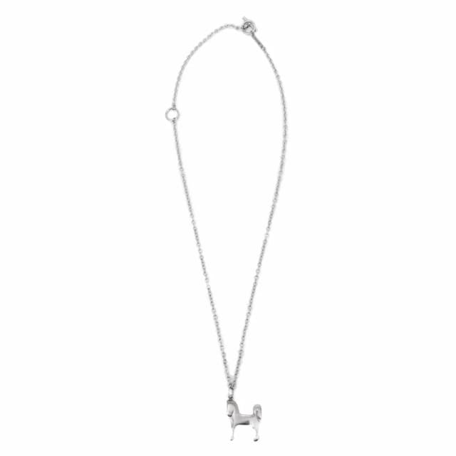 Hermès Panache Horse Palladium Plated Metal Pendant Necklace Silver in Silver from Dallas Designer Handbags, photo 1 of 1