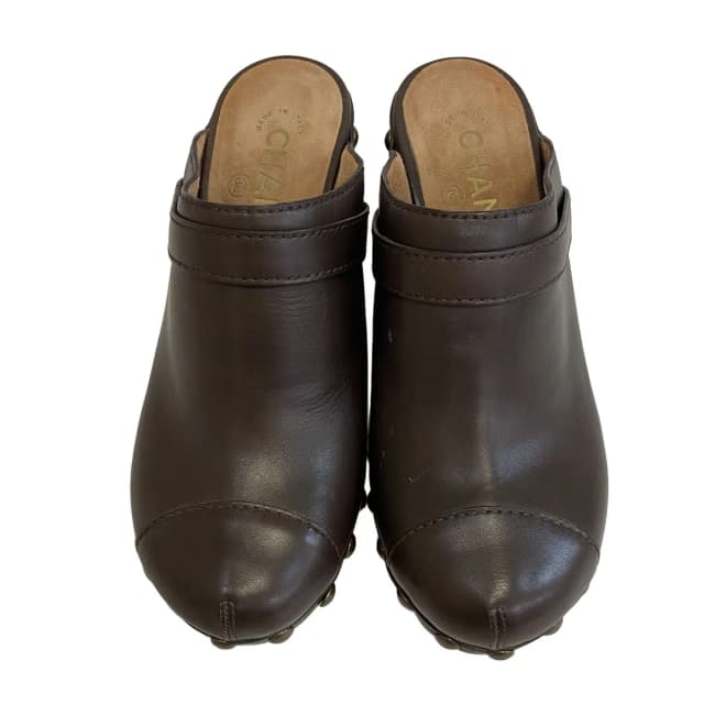Chanel Sandals Strap Brown Luxury Shoes Summer in Brown Leather from The Reluxe, photo 1 of 1