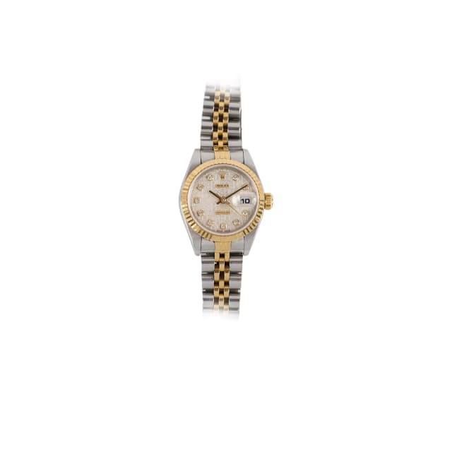 Rolex Datejust 26mm Two Toned Watch Silver Engraved Computer Dial 69173G in Silver from The Purse Affair, photo 1 of 1