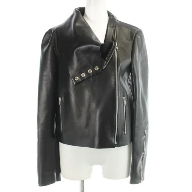 Celine Phoebe Philo Era Leather Rider's Jacket Single Sheep Black 36 in Black Leather from The Reluxe, photo 1 of 1
