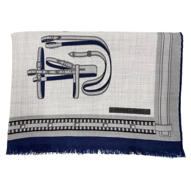 Hermès 195800 Scarves Navy in Navy Silk from The Reluxe, photo 1 of 1