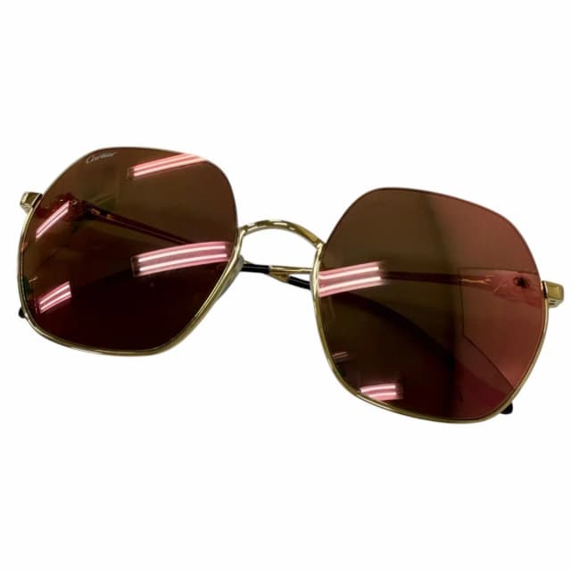 Panthere de Cartier Mirror Lens Sunglasses Gold Eyewear in Gold from The Reluxe, photo 1 of 1