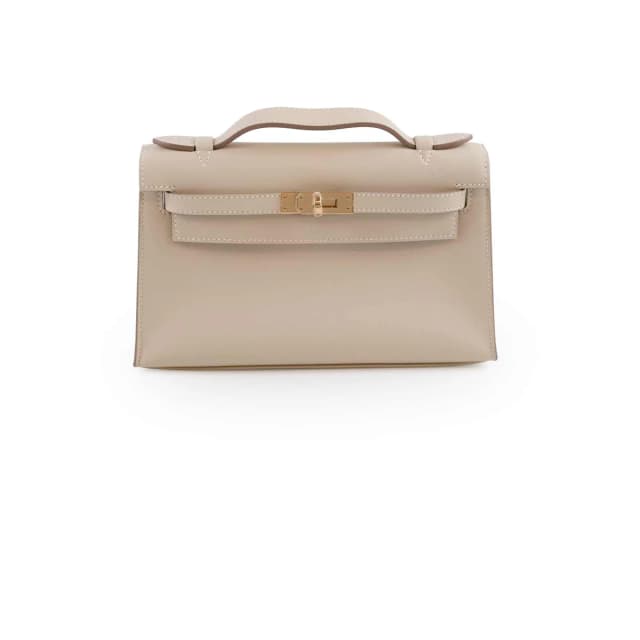 Hermès Kelly Pochette Special Order Beton K Stamp in Swift leather from The Purse Affair, photo 1 of 1