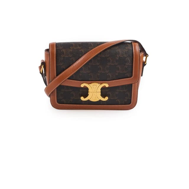 Celine Teen Triomphe Bag Tan Brown in Brown Calfskin from The Purse Affair, photo 1 of 1