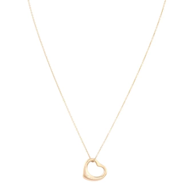 Tiffany & Co. Elsa Peretti Open Heart 18k Yellow Gold Pendant Necklace in Yellow from Luxe.It.Fwd, photo 1 of 1