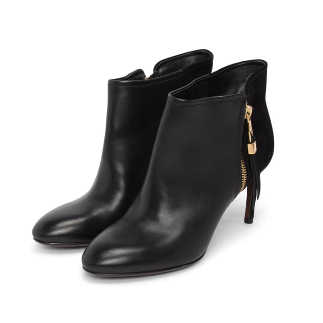 Louis Vuitton Zippy Low Boots 36 in Black Calfskin from Blue Spinach, photo 1 of 1