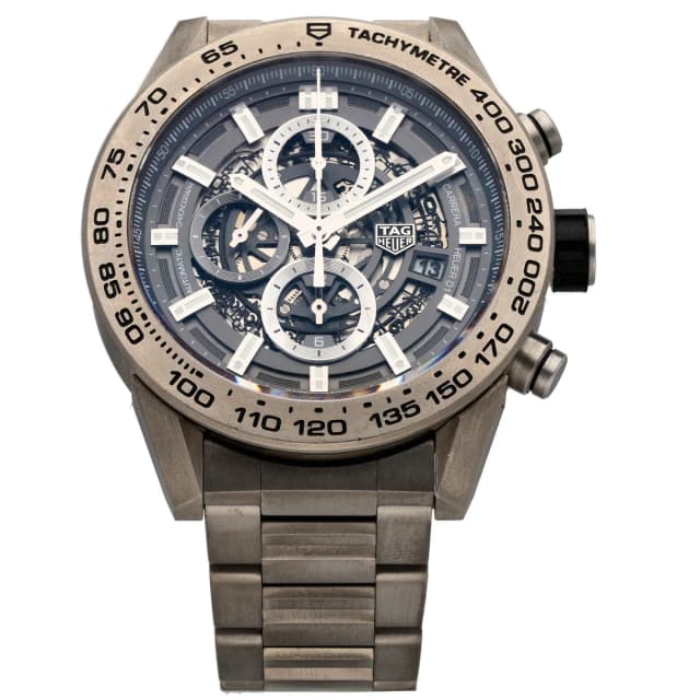 TAG Heuer Carrera CAR2A8A 45mm Titanium Watch from H&T, photo 1 of 1