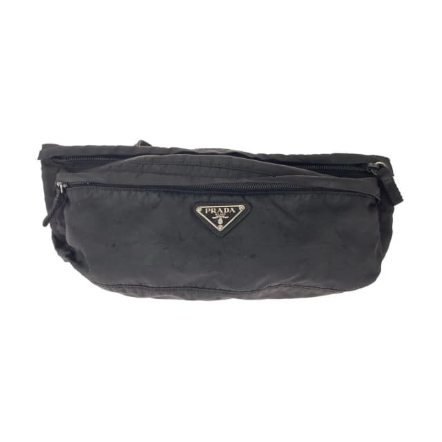 Prada Tessuto Black Silver Nylon Belt Bag in Black Nylon from The Reluxe, photo 1 of 1
