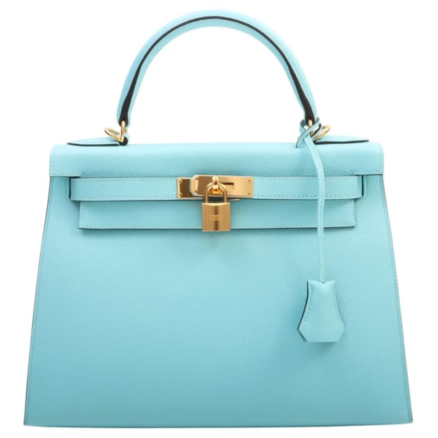 Hermès 2017 Kelly 28 Blue Atoll in Blue Epsom leather from VINTAGE QOO TOKYO, photo 1 of 1