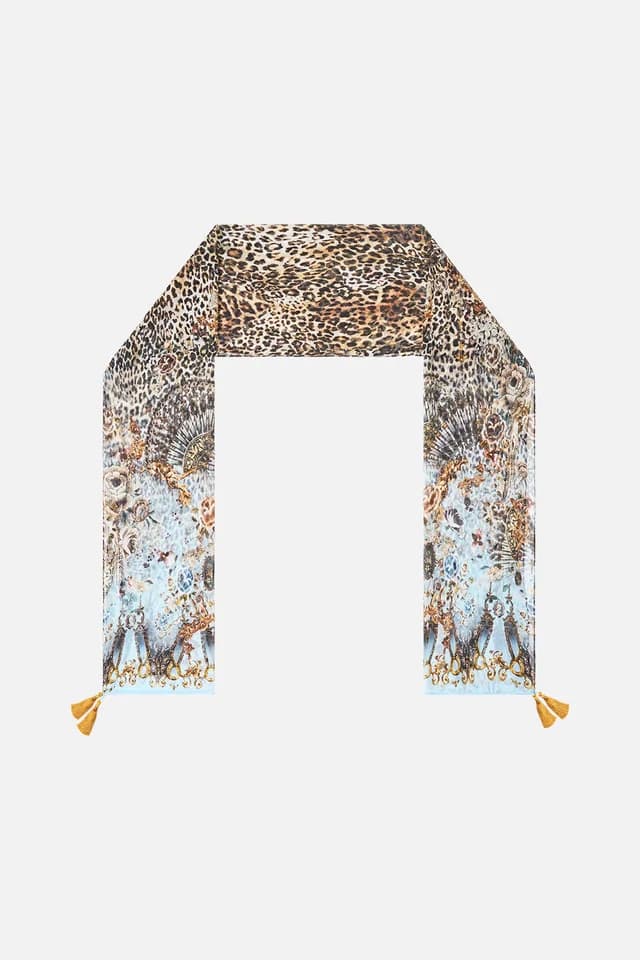 Camilla eBoutique LONG SILK CRINKLE CHIFFON SCARF FIESTA, SIESTA, REPEAT, image 1 of 1 from CAMILLA