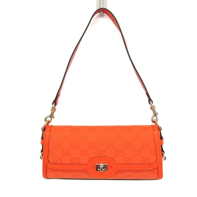 Gucci GG Canvas Luce 788061 Women's GG Canvas,Leather Shoulder Bag Orange in Orange GG canvas , Leather from Elady, photo 1 of 1