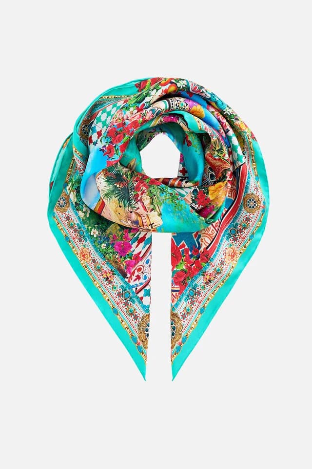 Camilla eBoutique PRINTED SILK TWILL SQUARE SCARF MEET ME IN MALLORCA, image 1 of 1 from CAMILLA