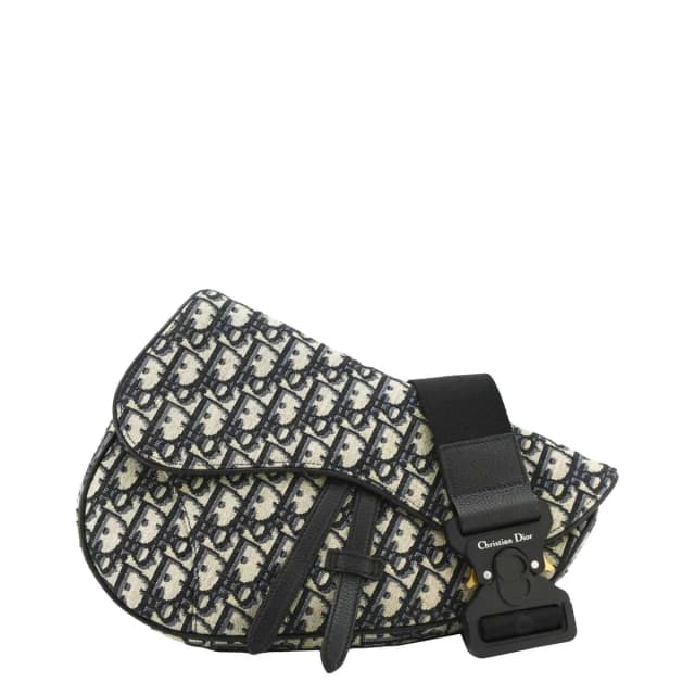 Dior Saddle Oblique Jacquard Belt Crossbody Bag Navy Blue in Navy from Dallas Designer Handbags, photo 1 of 1