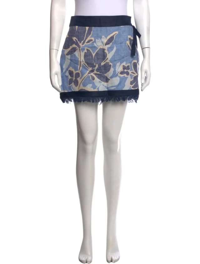 SIMKHAI Linen Mini Skirt in gray from The RealReal, photo 1 of 1