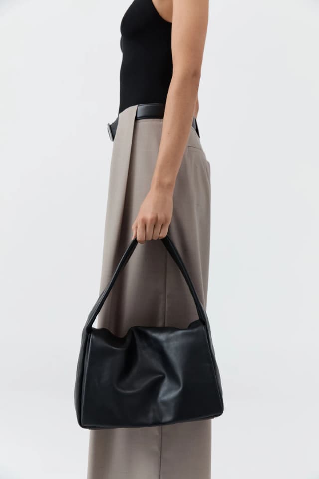 St Agni Soft Everyday Satchel - Black, image 1 of 1 from St. Agni