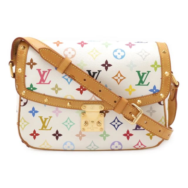 Louis Vuitton Monogram Multicolor Sologne Shoulder Bag Crossbody Blanc White in White Coated canvas from The Reluxe, photo 1 of 1