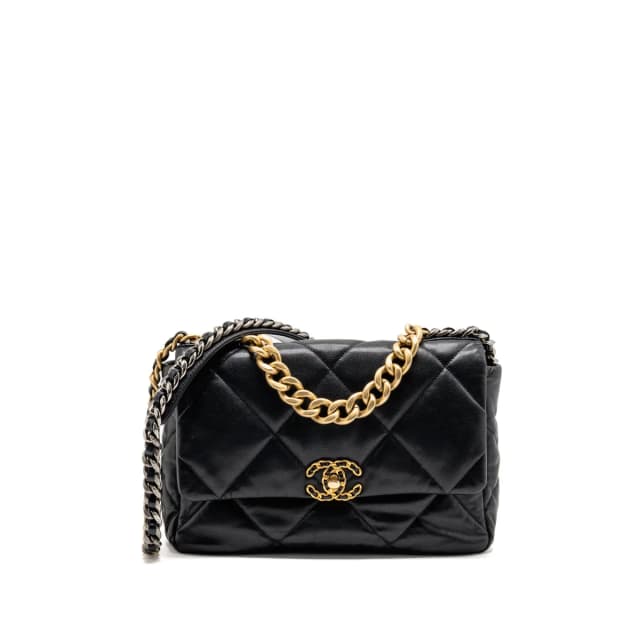 Chanel medium 19 bag lambskin black multicolour hardware in Black Lambskin from EMIER, photo 1 of 1