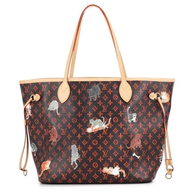 Louis Vuitton Tote Bag Monogram Cat Glam Neverfull MM Cat from The Reluxe, photo 1 of 1