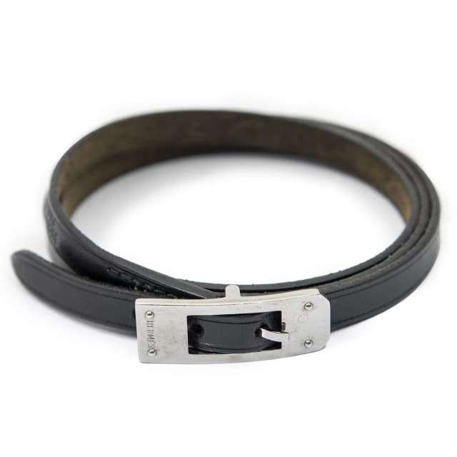 Hermès Kelly Ardion Triple Tour Bracelet Black Swift Leather in Black Swift leather from The Reluxe, photo 1 of 1