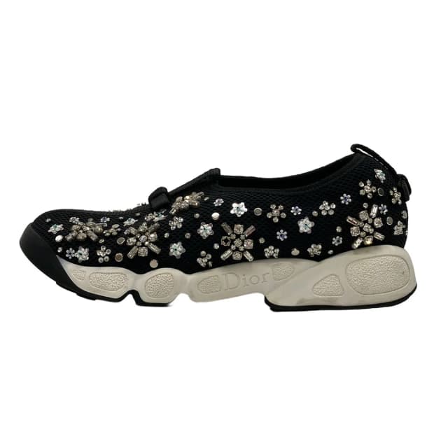 Dior Sneakers Black Clear Sequins Rhinestone Beads in Black from The Reluxe, photo 1 of 1