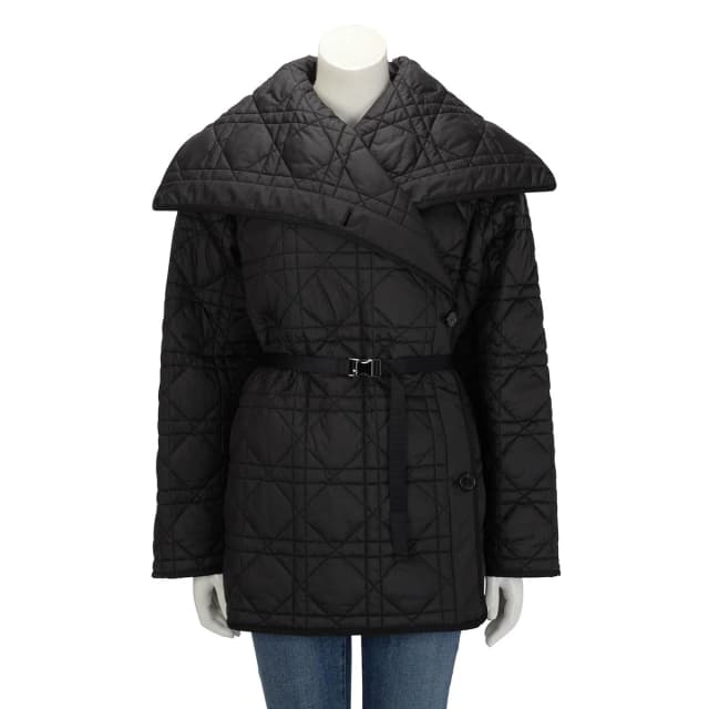 Dior Technical Taffeta Cannage Belted Puffer Jacket FR 40 in Black from Blue Spinach, photo 1 of 1