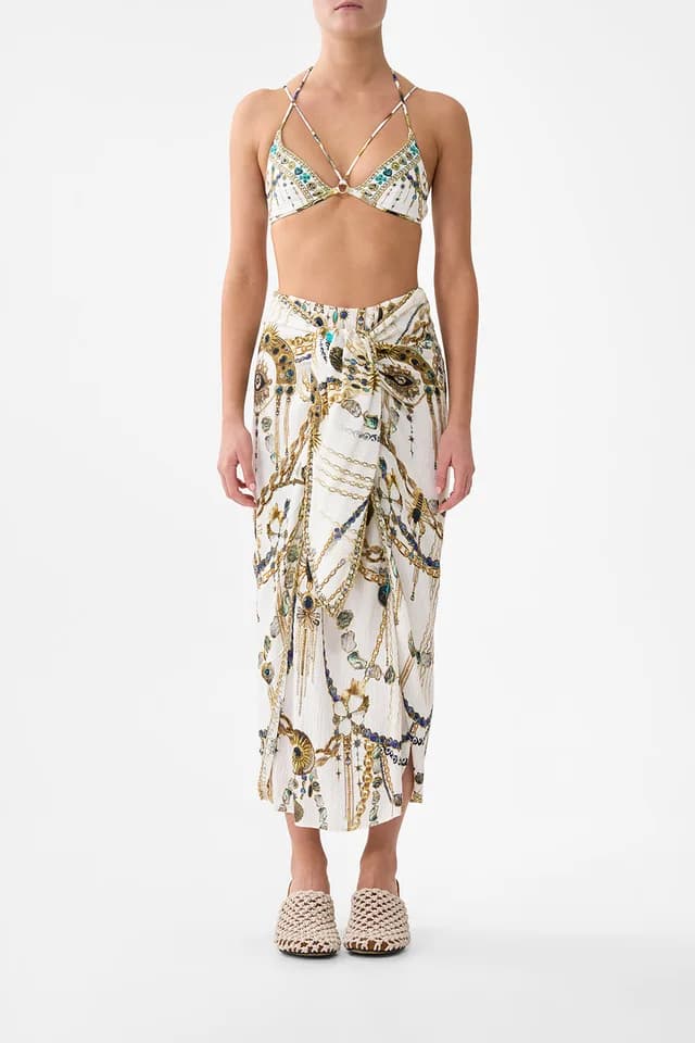 Camilla eBoutique TIE FRONT SKIRT CHAIN GANG, image 1 of 1 from CAMILLA