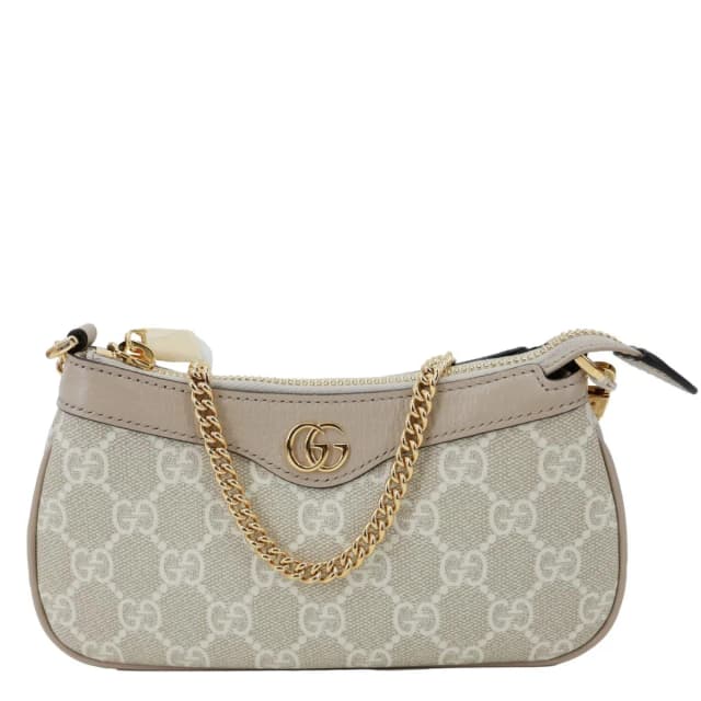 Gucci Ophidia Mini GG Supreme Canvas Shoulder Bag Beige 764960 in Beige Canvas from Dallas Designer Handbags, photo 1 of 1