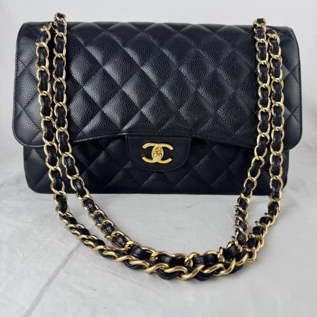 Chanel Caviar Jumbo Double Flap Bag in Caviar, caviar leather, Metal from Reowned, photo 1 of 1