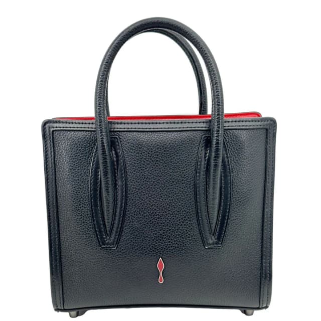 Christian Louboutin Paloma Mini Leather Tote Shoulder Bag Black in Black Leather from Dallas Designer Handbags, photo 1 of 1