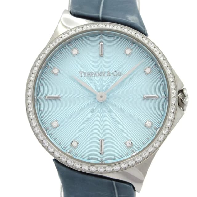 Tiffany & Co. Watch Metro 2 Hand Ice Blue in Blue Crocodile from The Reluxe, photo 1 of 1