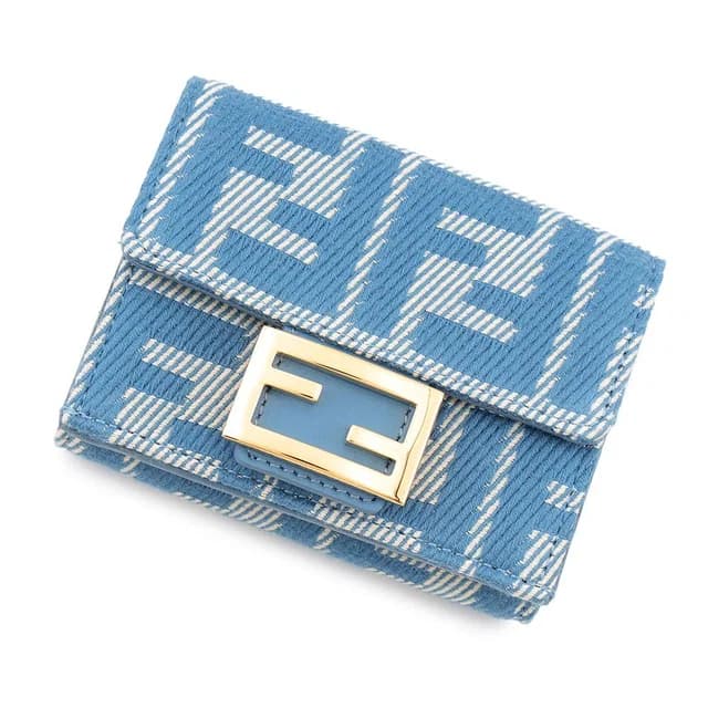 Fendi Trifold Wallet Zucca Baguette Micro in Canvas from The Reluxe, photo 1 of 1