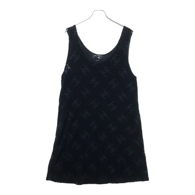Chanel CC Logo Tan Top Dress Cotton Black in Black from The Reluxe, photo 1 of 1